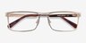 Biloxi Gold MetalEyeglass Frames from EyeBuyDirect, Closed View
