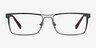 Biloxi Dark Gunmetal MetalEyeglass Frames from EyeBuyDirect, Front View