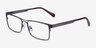 Biloxi Dark Gunmetal MetalEyeglass Frames from EyeBuyDirect, Angle View