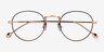 Ring Black  Gold MétalMontures de lunettes de vue d'EyeBuyDirect, Vue Rapprochée