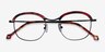 Ochoa Red Tortoise  Gold Acetate-metalEyeglass Frames from EyeBuyDirect, Closed View