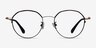 Hills Black  Rose Gold MetalEyeglass Frames from EyeBuyDirect, Front View