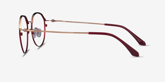 Hills Burgundy  Rose Gold Métal Montures de lunettes de vue d'EyeBuyDirect