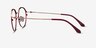 Hills Burgundy  Rose Gold MétalMontures de lunettes de vue d'EyeBuyDirect, Vue de Côté