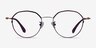 Hills Purple  Rose Gold MetalEyeglass Frames from EyeBuyDirect, Front View