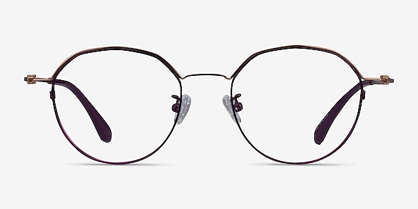 Hills Purple  Rose Gold Métal Montures de lunettes de vue