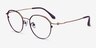 Hills Purple  Rose Gold MetalEyeglass Frames from EyeBuyDirect, Angle View