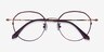 Hills Purple  Rose Gold MetalEyeglass Frames from EyeBuyDirect, Closed View