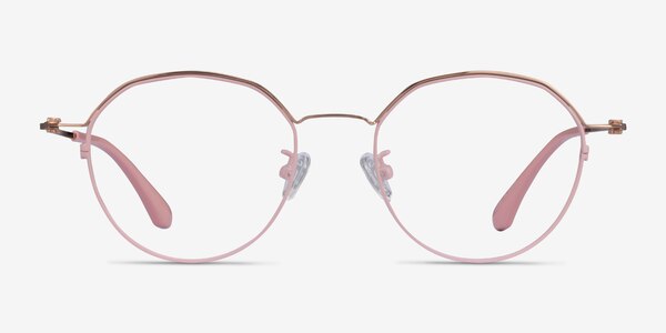 Hills Pink  Rose Gold Metal Eyeglass Frames