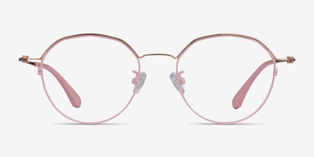 Hills Pink  Rose Gold MétalMontures de lunettes de vue d'EyeBuyDirect, Vue de Face