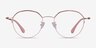 Hills Pink  Rose Gold MétalMontures de lunettes de vue d'EyeBuyDirect, Vue de Face
