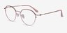 Hills Pink  Rose Gold MétalMontures de lunettes de vue d'EyeBuyDirect, Vue d'Angle