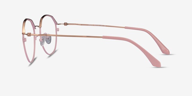 Hills Pink  Rose Gold MétalMontures de lunettes de vue d'EyeBuyDirect, Vue de Côté