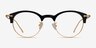 Irvin Black Acetate-metalEyeglass Frames from EyeBuyDirect, Front View
