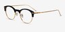 Irvin Black Acetate-metalEyeglass Frames from EyeBuyDirect, Angle View