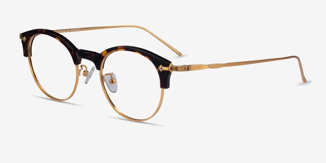 Irvin Tortoise Acetate-metalEyeglass Frames from EyeBuyDirect, Angle View