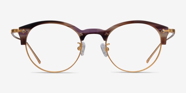 Irvin Floral Stirped Acetate-metal Eyeglass Frames
