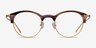 Irvin Floral Stirped Acetate-metalEyeglass Frames from EyeBuyDirect, Front View