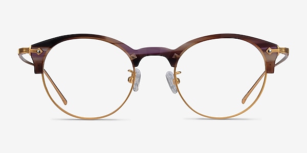 Irvin Floral Stirped Acetate-metal Montures de lunettes de vue
