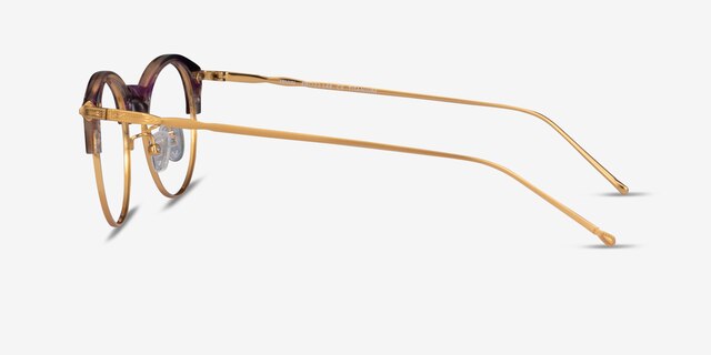 Irvin Floral Stirped Acetate-metalEyeglass Frames from EyeBuyDirect, Side View