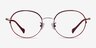 Patel Burgundy  Rose Gold MetalEyeglass Frames from EyeBuyDirect, Front View