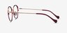 Patel Burgundy  Rose Gold MetalEyeglass Frames from EyeBuyDirect, Side View
