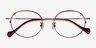 Patel Burgundy  Rose Gold MetalEyeglass Frames from EyeBuyDirect, Closed View