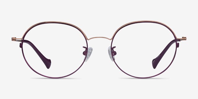 Patel Purple  Rose Gold MetalEyeglass Frames from EyeBuyDirect, Front View