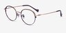 Patel Purple  Rose Gold MetalEyeglass Frames from EyeBuyDirect, Angle View