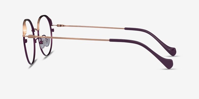 Patel Purple  Rose Gold MetalEyeglass Frames from EyeBuyDirect, Side View