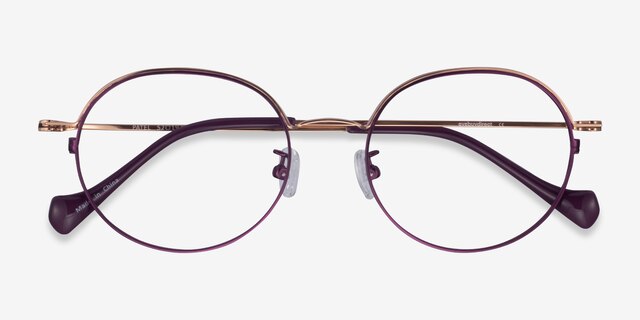 Patel Purple  Rose Gold MetalEyeglass Frames from EyeBuyDirect, Closed View