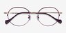 Patel Purple  Rose Gold MetalEyeglass Frames from EyeBuyDirect, Closed View