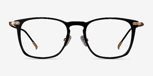 Usman Black  Gold Acetate-metal Eyeglass Frames