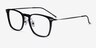 Usman Black  Gunmetal Acetate-metalEyeglass Frames from EyeBuyDirect, Angle View