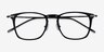 Usman Black  Gunmetal Acetate-metalEyeglass Frames from EyeBuyDirect, Closed View