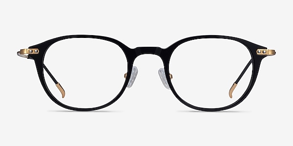 Jones Black  Gold Acetate-metal Eyeglass Frames