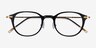 Jones Black  Gold Acetate-metalEyeglass Frames from EyeBuyDirect, Closed View