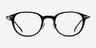 Jones Black  Gunmetal Acetate-metalEyeglass Frames from EyeBuyDirect, Front View