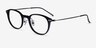Jones Black  Gunmetal Acetate-metalEyeglass Frames from EyeBuyDirect, Angle View