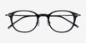 Jones Black  Gunmetal Acetate-metalEyeglass Frames from EyeBuyDirect, Closed View