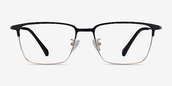 Amet Black  Gold Métal Montures de lunettes de vue