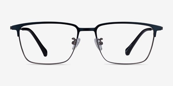 Amet Blue  Gunmetal Metal Eyeglass Frames