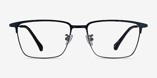Amet Blue  Gunmetal Metal Eyeglass Frames