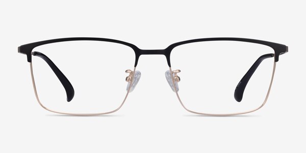 Example Black  Gold Métal Montures de lunettes de vue