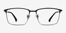 Example Black Gunmetal MetalEyeglass Frames from EyeBuyDirect, Front View