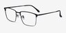 Example Black Gunmetal MetalEyeglass Frames from EyeBuyDirect, Angle View