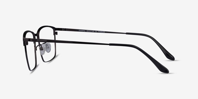 Example Black Gunmetal MetalEyeglass Frames from EyeBuyDirect, Side View