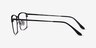 Example Black Gunmetal MetalEyeglass Frames from EyeBuyDirect, Side View