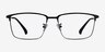 Example Black MetalEyeglass Frames from EyeBuyDirect, Front View