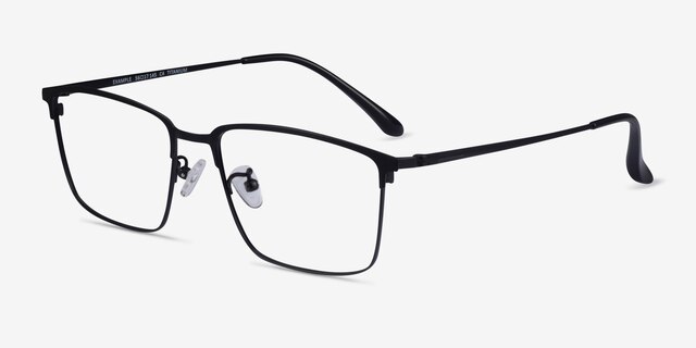 Example Black MetalEyeglass Frames from EyeBuyDirect, Angle View